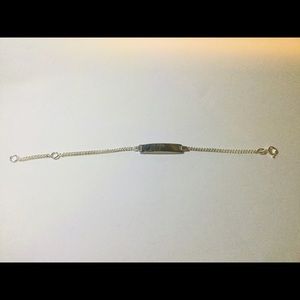 Sterling .925 Silver Kids ID Bracelet 6.5”